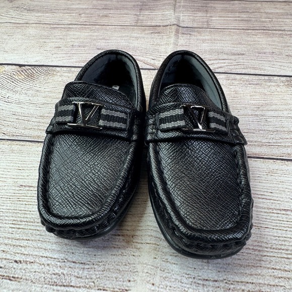 Curt & Larson‎ Kids Victory-Y Loafers Black Dress Shoes Size 6M Slip-On Formal - Picture 1 of 8